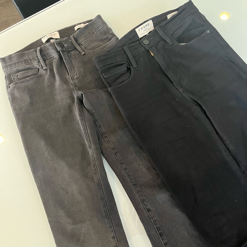 Frame Denim Le Skinny De Jeanne size 24 Two Pairs